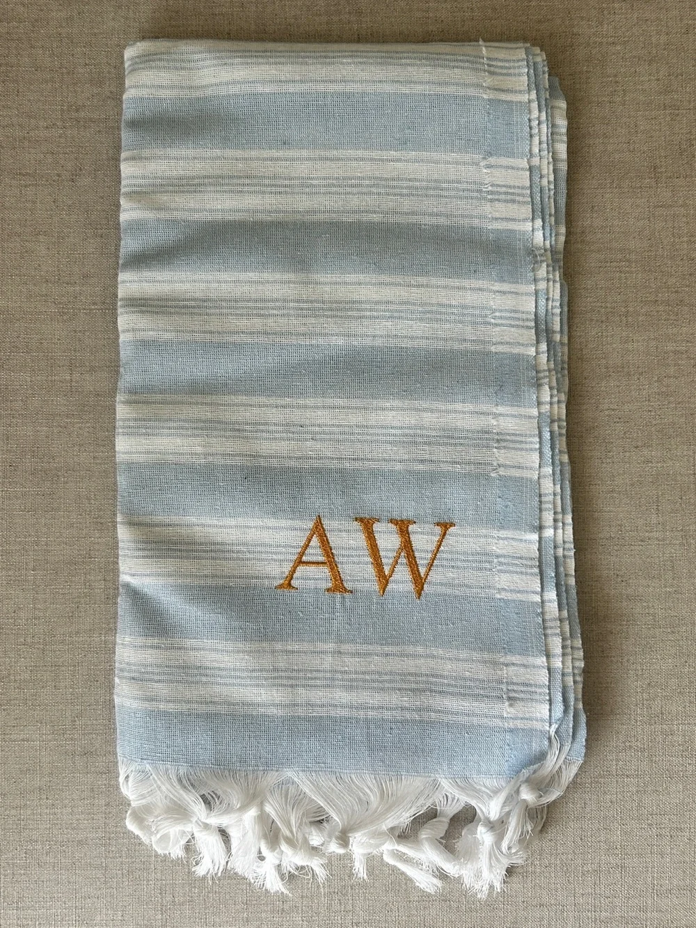 Brand New Swan Comfort 100% Blue White Cotton Pestemal Turkish Bath Beach Towel